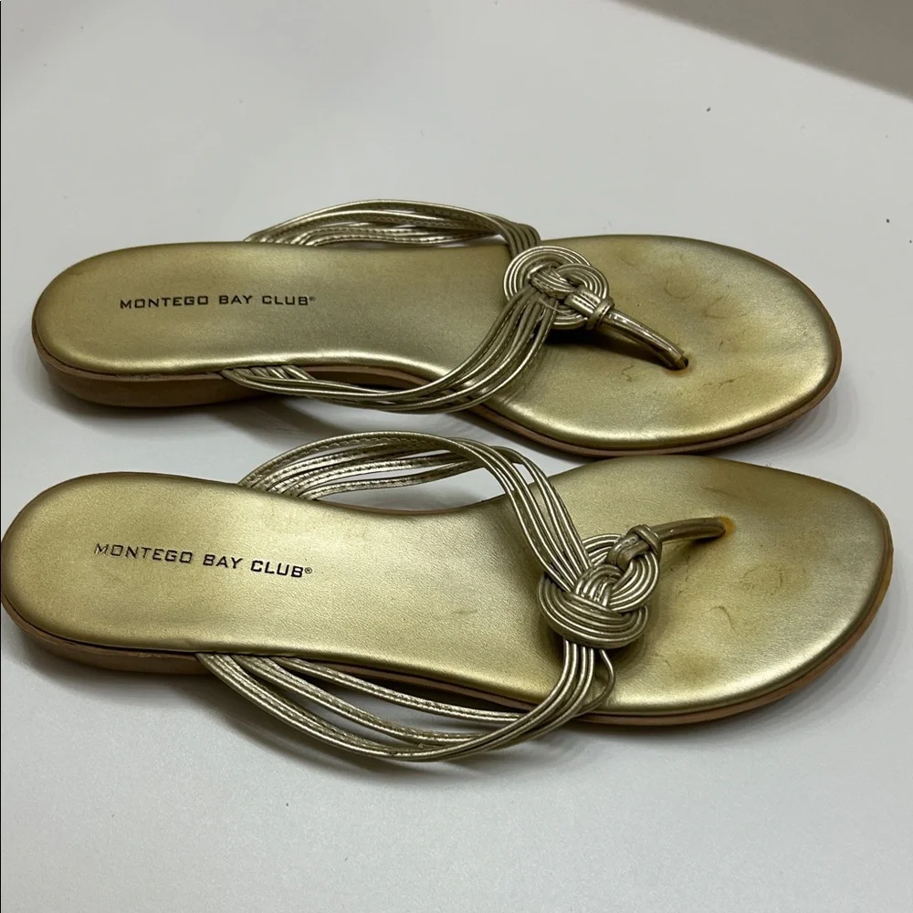Montego Bay Club Metallic Gold Sandals
